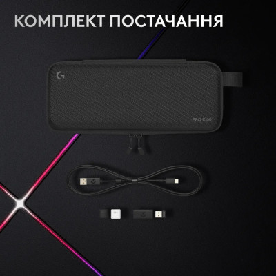 Клавiатура бездротова Logitech G PRO X 60 TKL GX Optical Black Tactile (920-011911) Клавiатура бездротова Logitech G PRO X 60 TKL GX Optical Black Tactile (920-011911)
