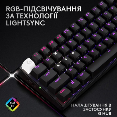 Клавiатура бездротова Logitech G PRO X 60 TKL GX Optical Black Tactile (920-011911) Клавiатура бездротова Logitech G PRO X 60 TKL GX Optical Black Tactile (920-011911)