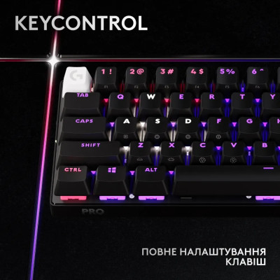 Клавiатура бездротова Logitech G PRO X 60 TKL GX Optical Black Tactile (920-011911) Клавiатура бездротова Logitech G PRO X 60 TKL GX Optical Black Tactile (920-011911)