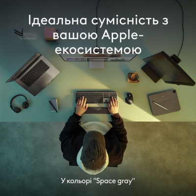Клавiатура бездротова Logitech MX Keys S for Mac Space Grey (920-011637) Клавiатура бездротова Logitech MX Keys S for Mac Space Grey (920-011637)