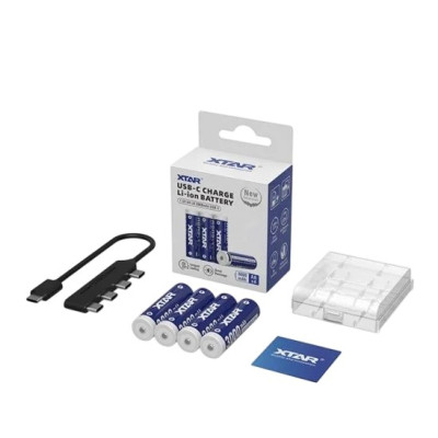 Акумулятор XTAR AA/HR06 Li-ion USB-C 3000 mAh 4 шт. Акумулятор XTAR AA/HR06 Li-ion USB-C 3000 mAh 4 шт.
