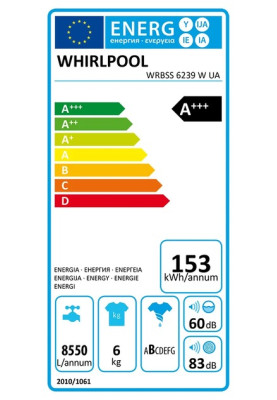 Пральна машина Whirlpool WRBSS 6239 W UA