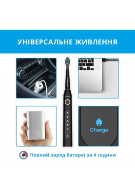 Електрична зубна щітка Pecham Black Travel PC-080