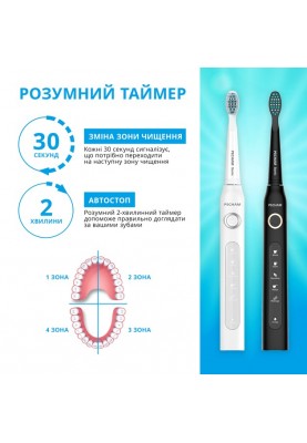 Набір зубних щіток Pecham Black and White Travel Set PC-084 (0290119010100)