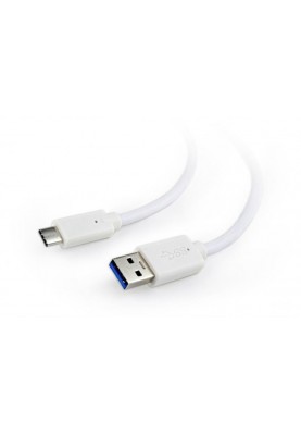 Кабель Cablexpert USB - USB Type-C V 3.0 (M/M), 0.5 м, преміум, білий (CCP-USB3-AMCM-W-0.5M)