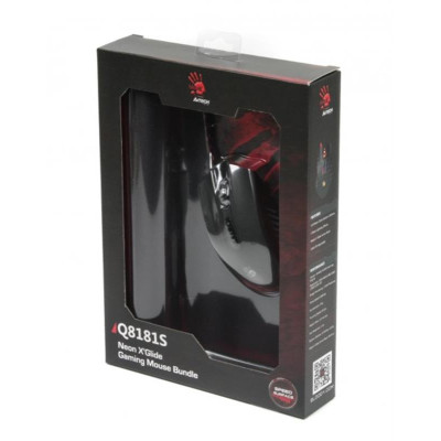 Мышь A4Tech Q81 Bloody Neon XGlide Black USB + коврик