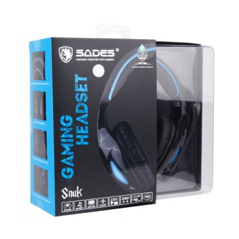 Гарнітура Sades SA-902 Black/Blue (sa902blj)