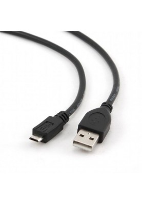 Кабель Cablexpert USB - micro USB V 2.0 (M/M), 0.1 м, чорний (CCP-mUSB2-AMBM-0.1M)