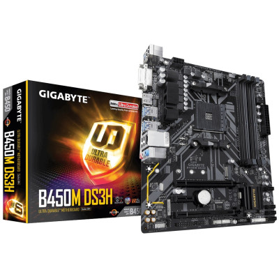 Материнська плата Gigabyte B450M DS3H Socket AM4