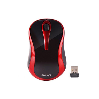 Мишка бездротова A4Tech G3-280N Black/Red USB V-Track