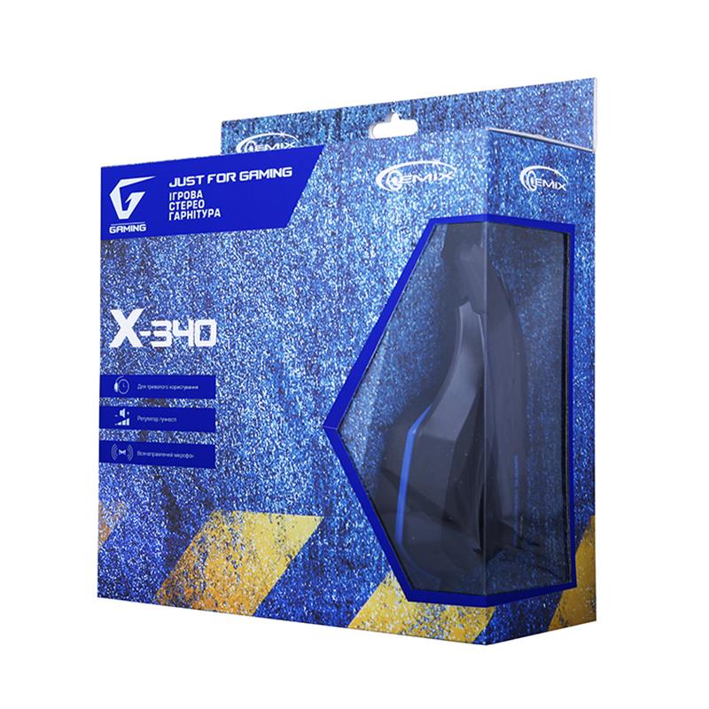 Гарнітура Gemix X-340 Black/Blue (04300096)