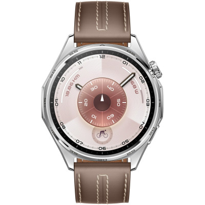 Смарт-годинник Huawei Watch GT 6 46mm Steel with Brown Composite Leather Strap (55020FTW) Смарт-годинник Huawei Watch GT 6 46mm Steel with Brown Composite Leather Strap (55020FTW)