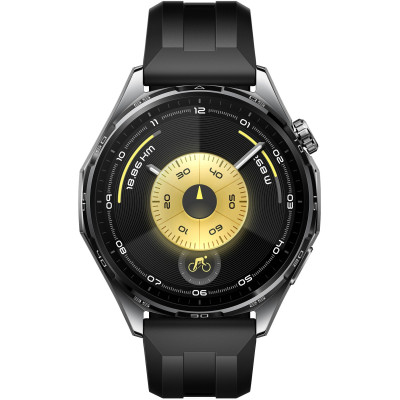 Смарт-годинник Huawei Watch GT 6 46mm Black with Black Fluoroelastomer Strap (55020FTX)