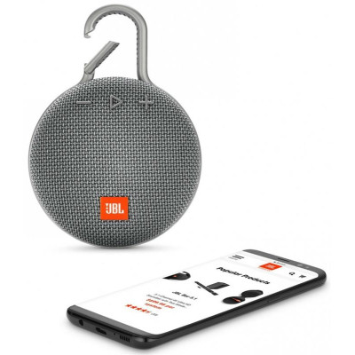 Акустична система JBL Clip 3 Stone Gray (JBLCLIP3GRY)_EU