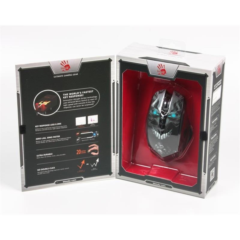 Мышь беспроводная A4Tech R80A Bloody Skull Black USB