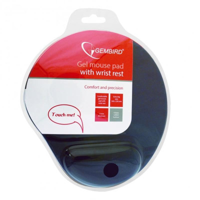Килимок для миші Gembird MP-GEL-BK Килимок для миші Gembird MP-GEL-BK