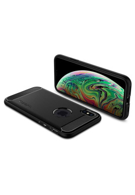 Чохол-накладка Spigen Rugged Armor для Apple iPhone XS Max Matte Black (065CS25125)