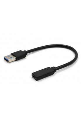 Адаптер Cablexpert USB - USB Type-C V 3.0 (M/F), 0.1 м, чорний (A-USB3-AMCF-01)