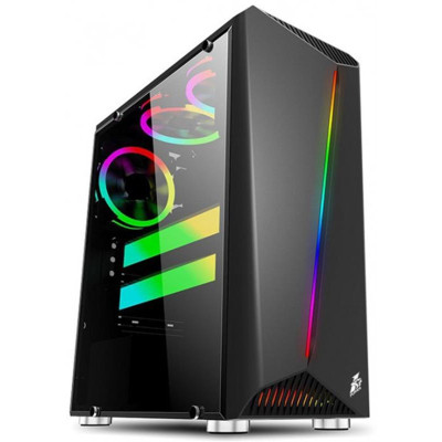 Корпус 1stPlayer R3-3R1 Color LED Black + БЖ 1stPlayer PS-600AX 600W 80 Plus Bronze