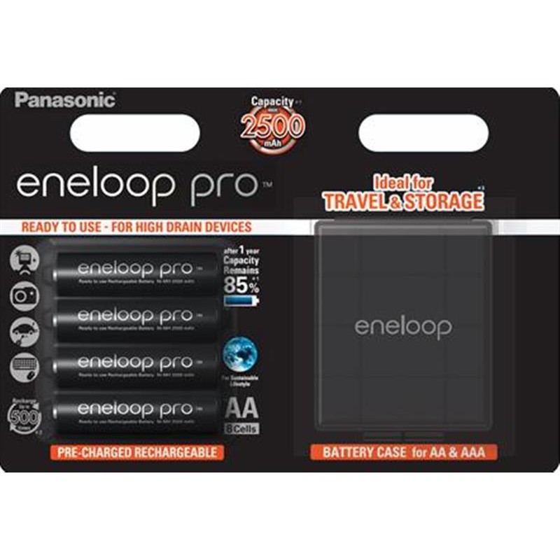 Акумулятори Panasonic Eneloop Pro AA/HR06 NI-MH 2500 mAh BL 4 шт + case