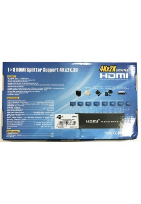 Розгалужувач (спліттер) Atcom (7688) HDMI 8 портів, підтримка UHD 4K