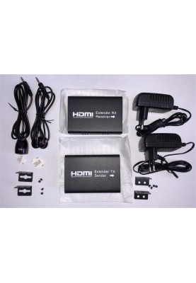 Подовжувач Atcom HDMI - RJ-45 (F/F), до 120 м, Black (14157)