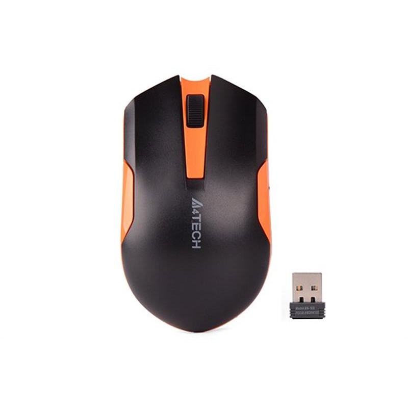 Миша бездротова A4Tech G3-200N Black/Orange USB V-Track