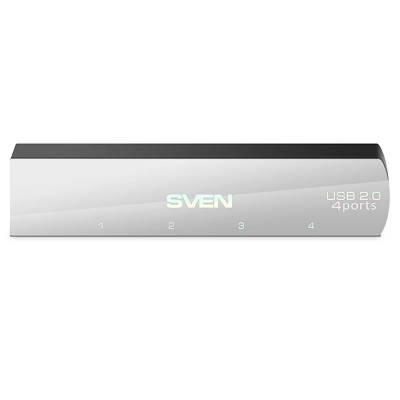 Концентратор USB2.0 Sven HB-891 сріблястий, 4xUSB2.0