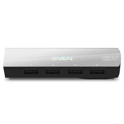 Концентратор USB2.0 Sven HB-891 сріблястий, 4xUSB2.0
