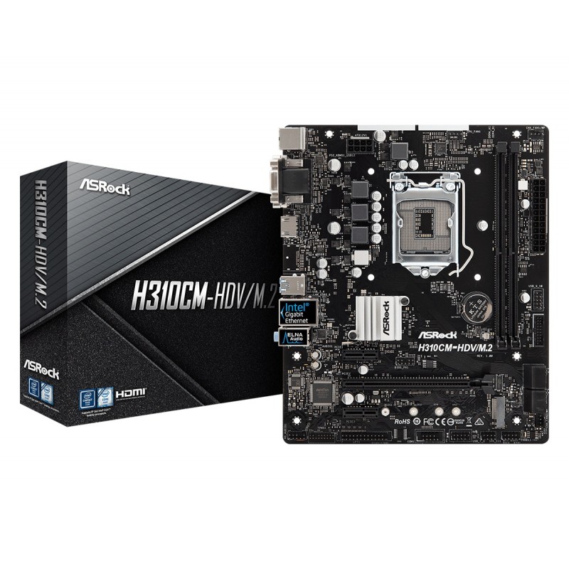 Материнская плата ASRock H310CM-HDV/M.2 Socket 1151