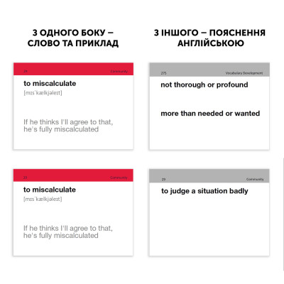 Картки для вивчення англійської мови English Student. IELTS (english to english)