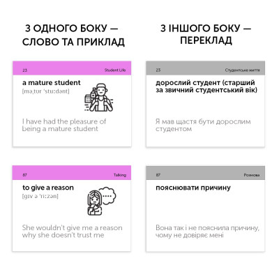 Картки для вивчення англійської мови English Student. Collocations B2-C1