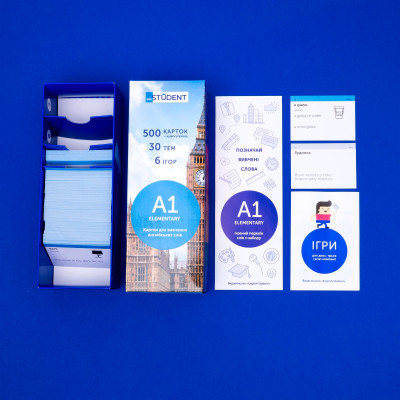 Картки для вивчення англійської мови English Student. Легкий старт A1+A2