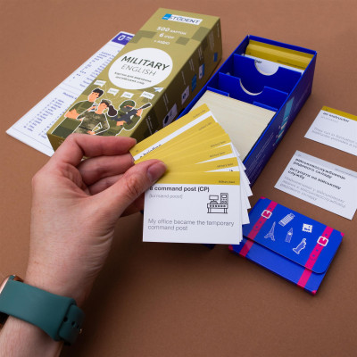 Картки для вивчення англійської мови English Student. Military English (500 карток)