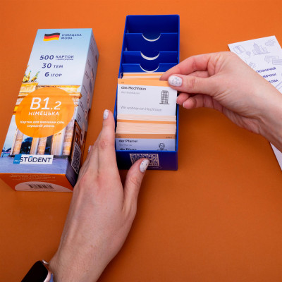 Картки для вивчення німецької мови English Student. Рівень В1.2 - Середній