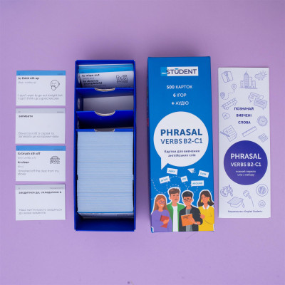Картки для вивчення англійської мови English Student. Phrasal Verbs B1 & Phrasal Verbs B2-C1