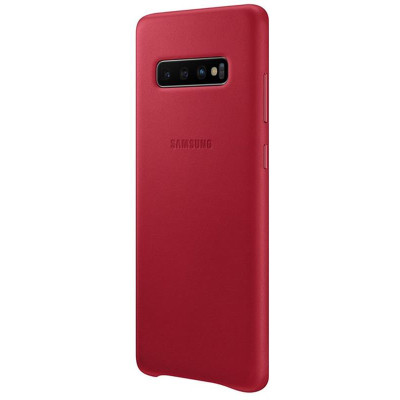 Чохол-накладка Samsung Leather Cover для Samsung Galaxy S10+ SM-G975 Red (EF-VG975LREGRU)