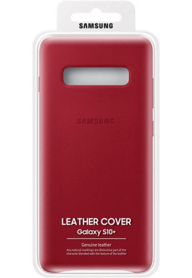 Чохол-накладка Samsung Leather Cover для Samsung Galaxy S10+ SM-G975 Red (EF-VG975LREGRU)
