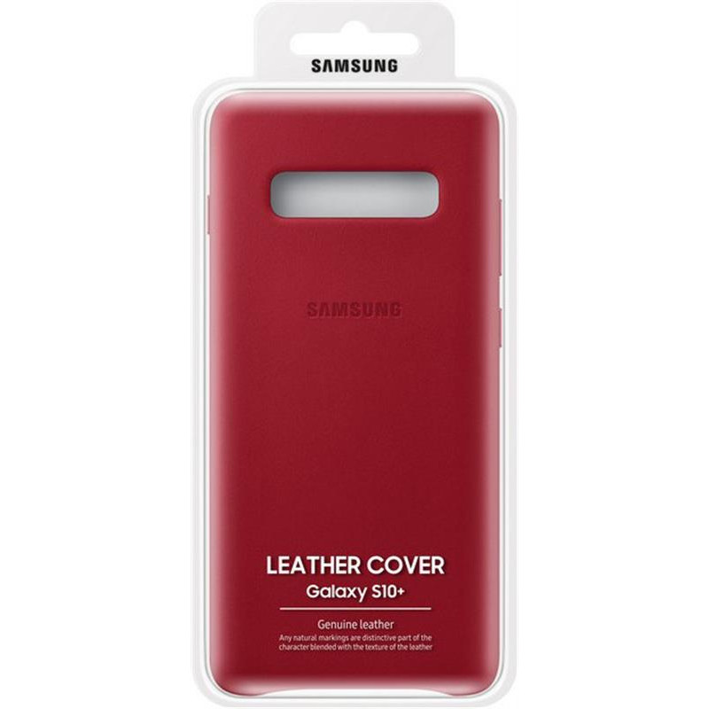 Чохол-накладка Samsung Leather Cover для Samsung Galaxy S10+ SM-G975 Red (EF-VG975LREGRU)