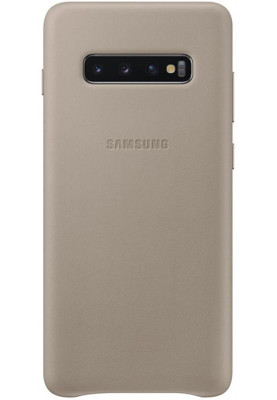 Чохол-накладка Samsung Leather Cover для Samsung Galaxy S10+ SM-G975 Gray (EF-VG975LJEGRU)