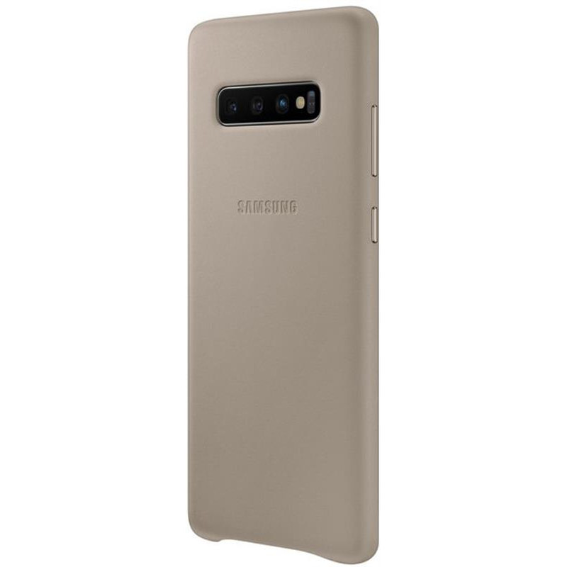 Чохол-накладка Samsung Leather Cover для Samsung Galaxy S10+ SM-G975 Gray (EF-VG975LJEGRU)