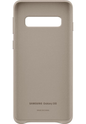 Чохол-накладка Samsung Leather Cover для Samsung Galaxy S10 SM-G973 Gray (EF-VG973LJEGRU)