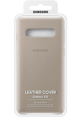 Чохол-накладка Samsung Leather Cover для Samsung Galaxy S10 SM-G973 Gray (EF-VG973LJEGRU)