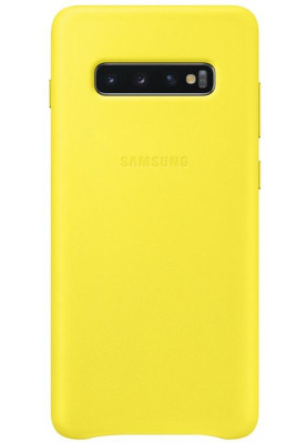 Чохол-накладка Samsung Leather Cover для Samsung Galaxy S10+ SM-G975 Yellow (EF-VG975LYEGRU)