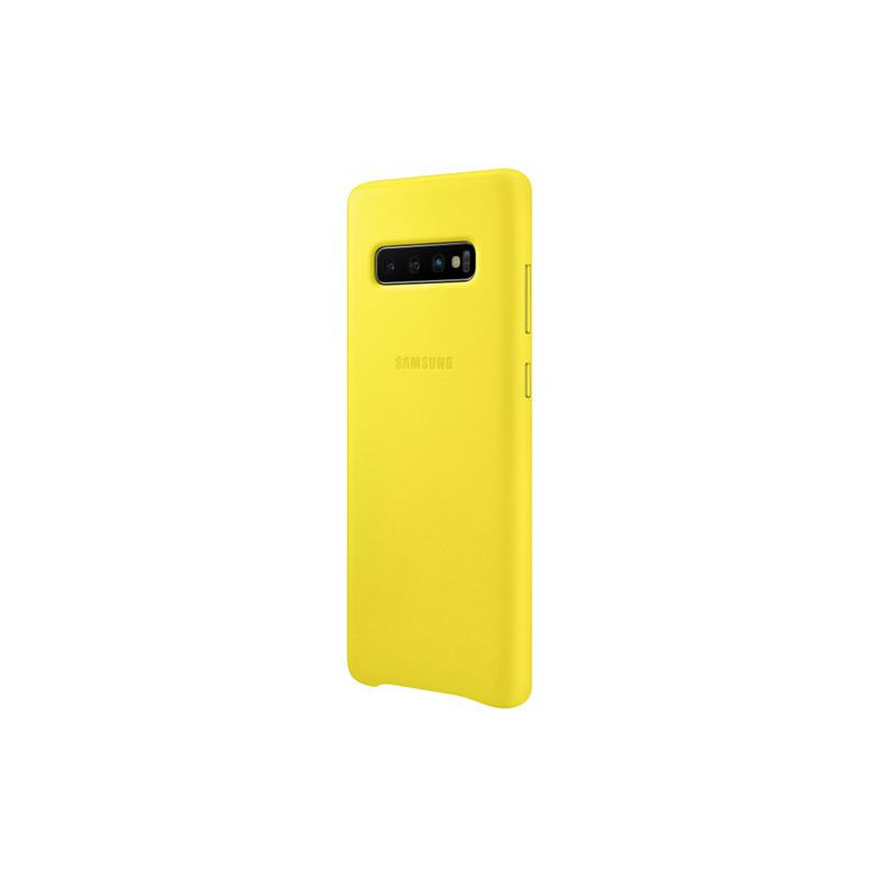 Чохол-накладка Samsung Leather Cover для Samsung Galaxy S10+ SM-G975 Yellow (EF-VG975LYEGRU)