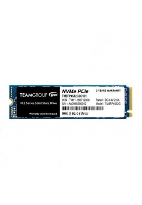 Накопичувач SSD  512GB Team MP34 M.2 2280 PCIe 3.0 x4 3D TLC (TM8FP4512G0C101)