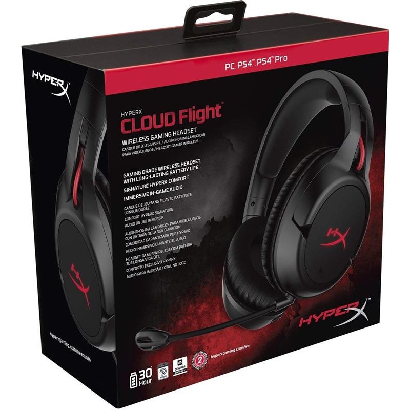 Bluetooth-гарнітура HyperX Cloud Flight Black (4P5L4AM)