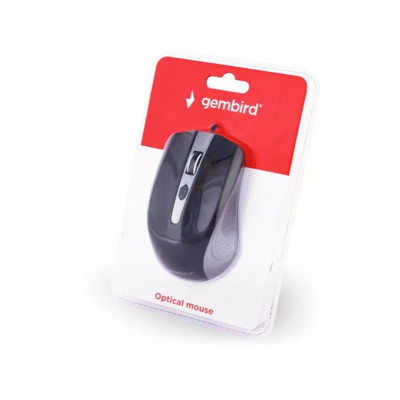Мишка Gembird MUS-4B-01-SB Black/Silver USB