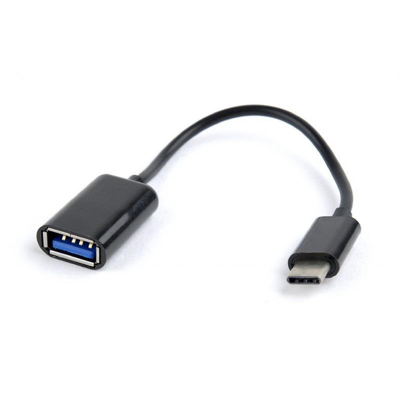 Кабель Cablexpert USB - USB Type-C V 2.0 (F/M), 0.2 м, чорний (AB-OTG-CMAF2-01)