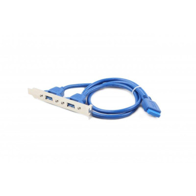 Планка розширення Cablexpert USB - 10-pin (F/M), 0.44 м, синій (CC-USB3-RECEPTACLE) Планка розширення Cablexpert USB - 10-pin (F/M), 0.44 м, синій (CC-USB3-RECEPTACLE)